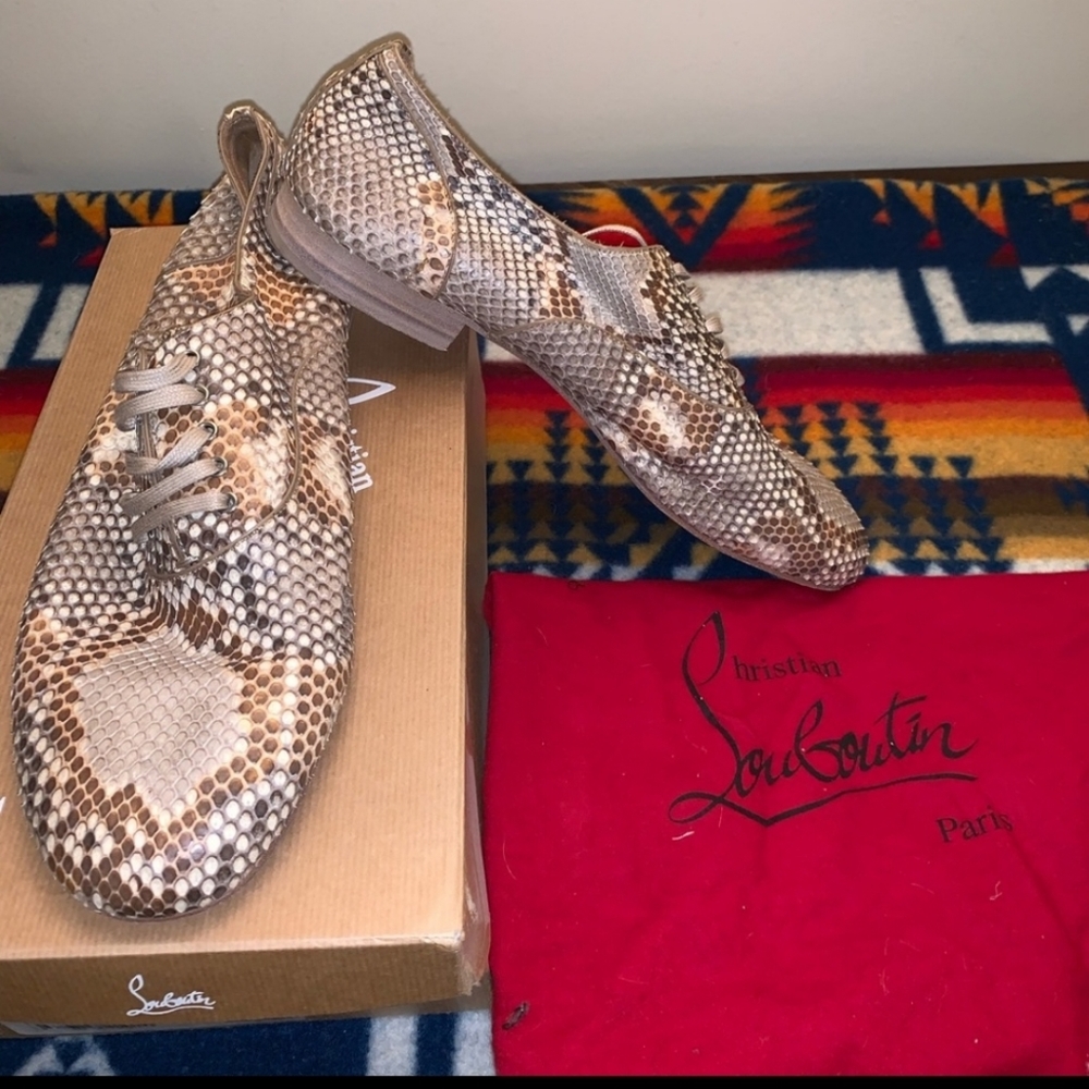Christian Louboutin Snake Skin loafer